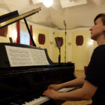 Елена Тарасова в студии на записи