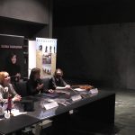 Анна Янчишина, Елена Тарасова и Елена Корженевич на презентации альбомов в Москве. 